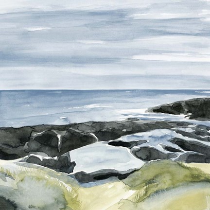 Framed Coastal Blue I Print