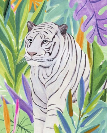Framed Tropic Tiger I Print