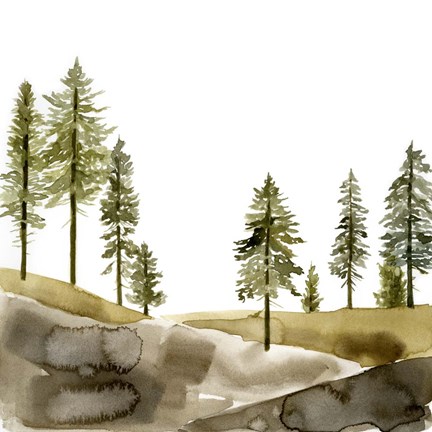 Framed Pine Hill I Print