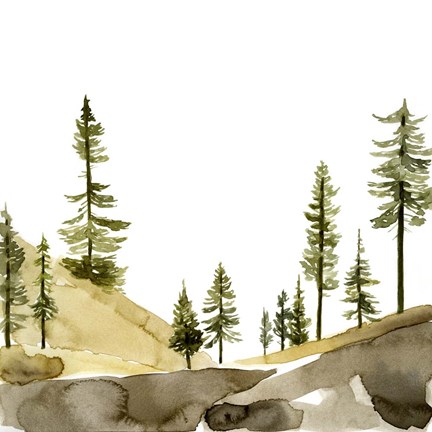 Framed Pine Hill II Print