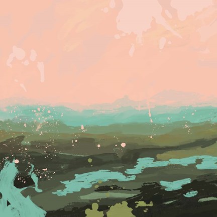 Framed Neon Expanse II Print