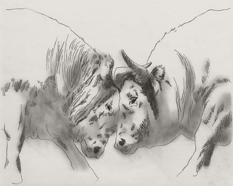 Framed Dust Up I Print