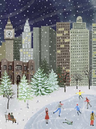 Framed Christmas in the City I Print