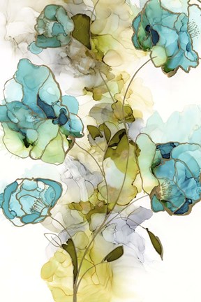 Framed Flower Facets II Print