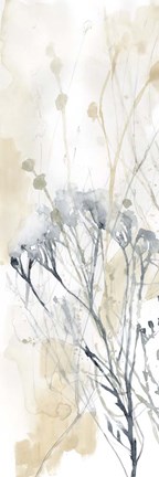 Framed Wildflower Line Contour I Print