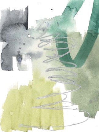 Framed Graffiti Green IV Print