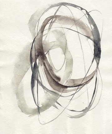 Framed Spiral Hoops I Print