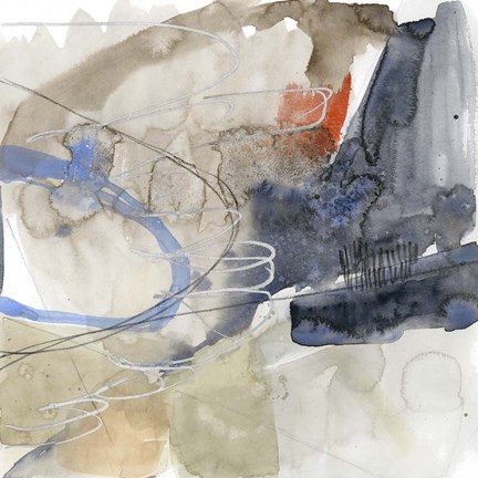 Framed Abstract Coordinates II Print