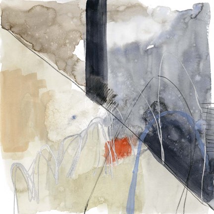 Framed Abstract Coordinates VI Print