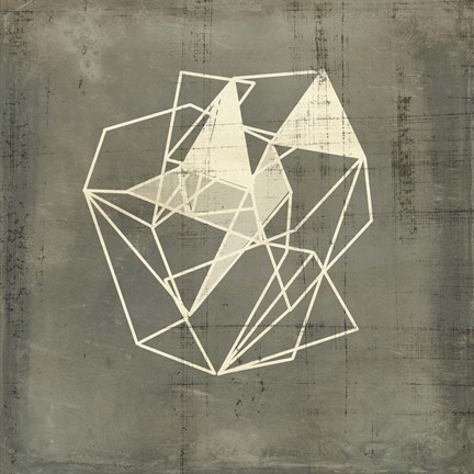 Framed Geomolecule Blueprint IV Print