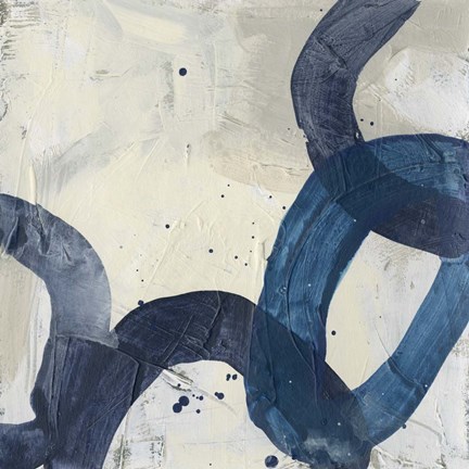 Framed Blue System I Print