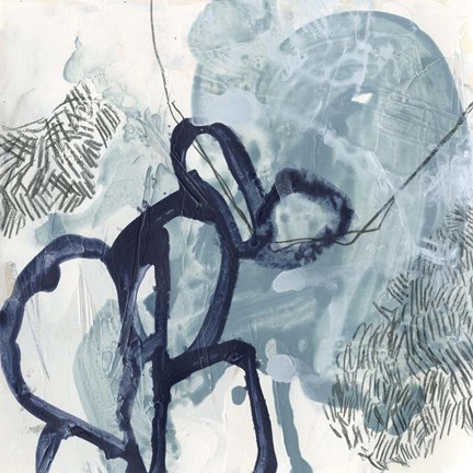 Framed Blue Slate I Print