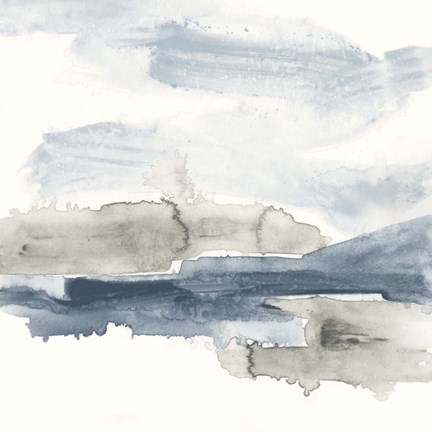 Framed Shoreline Blues I Print