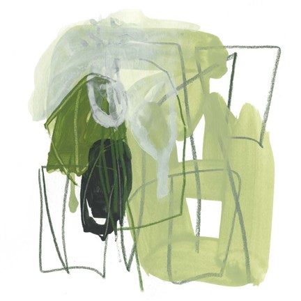 Framed Jade Schematic II Print