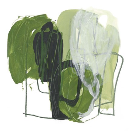 Framed Jade Schematic VI Print