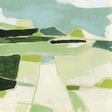 Framed Greenscape I Print