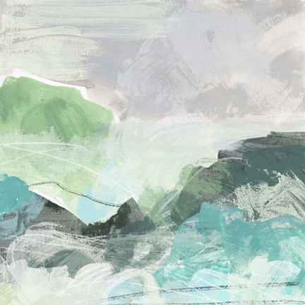 Framed Ocean Hillside I Print