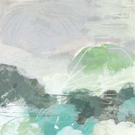 Framed Ocean Hillside II Print