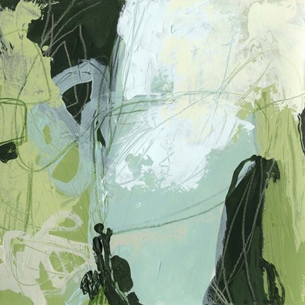 Framed Verdant Vortex I Print