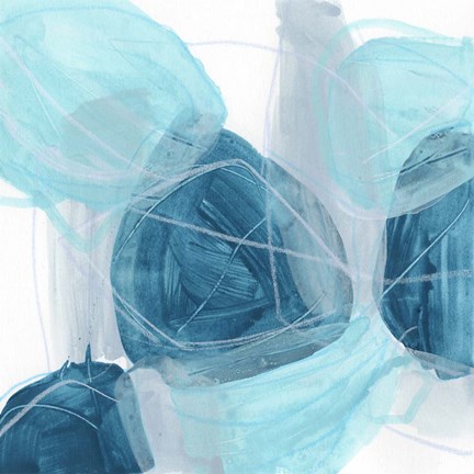 Framed Blue Trance III Print