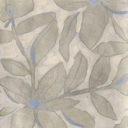 Framed Silvertone Garden I Print