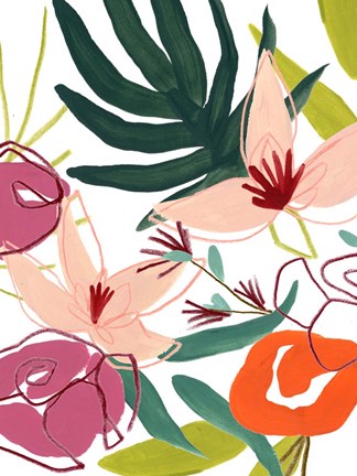 Framed Tropical Confetti II Print