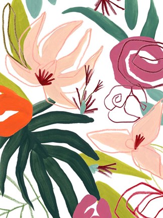 Framed Tropical Confetti III Print