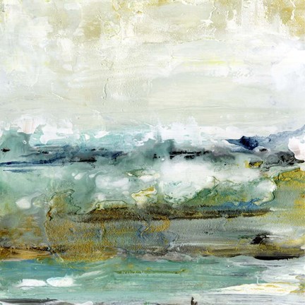 Framed Aqua Coast I Print