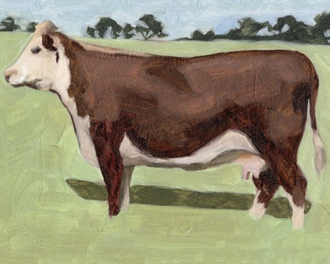 Framed Wandering Fields I Print