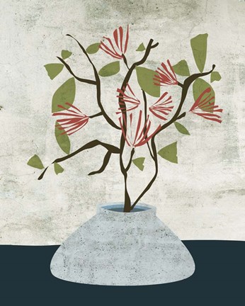 Framed Zen Branch I Print