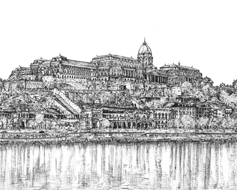 Framed European Vacation in B&amp;W III Print