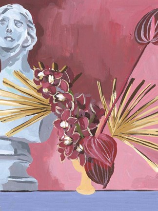 Framed Flame Bouquet II Print