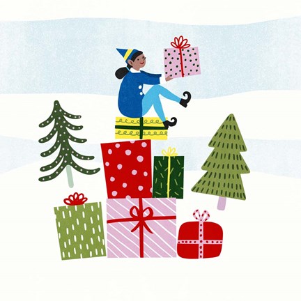 Framed Santa&#39;s Little Helpers I Print