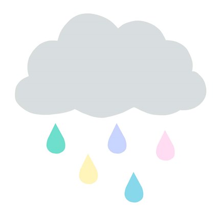 Framed Rainbow Cloud II Print