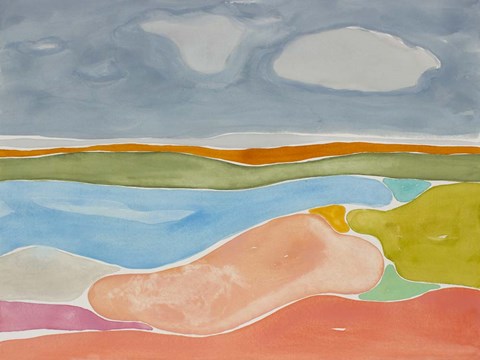 Framed Luminous Coastline II Print