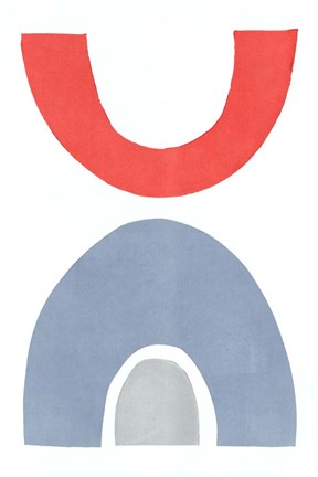 Framed Primary Arches I Print