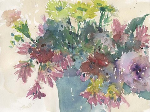 Framed Assorted Summer Planter I Print