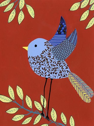 Framed Patterned Feathers III Print