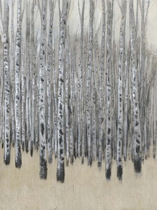 Framed Neutral Aspen I Print