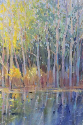 Framed Reflected Trees I Print