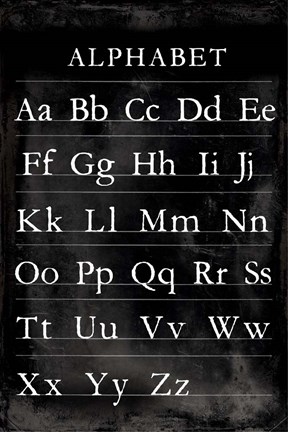Framed Alphabet Chart Print