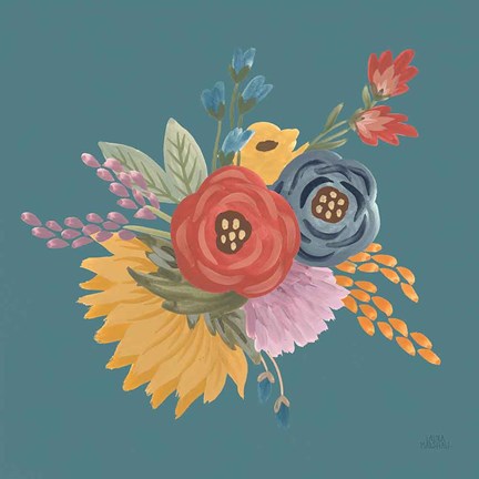 Framed Harvest Garden Flowers IV Print