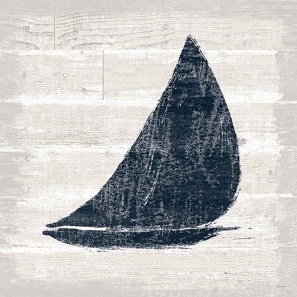 Framed Driftwood Coast I Blue Print