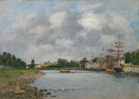 Framed View of the Port of Saint-Valery-sur-Somme, 1891 Print