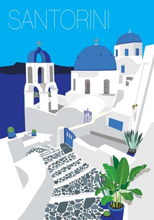 Framed Santorini Print