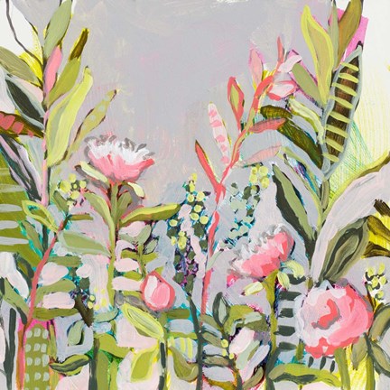 Framed Blushing Wildflowers I Print