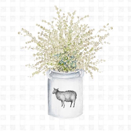 Framed Farm Herbs I Print