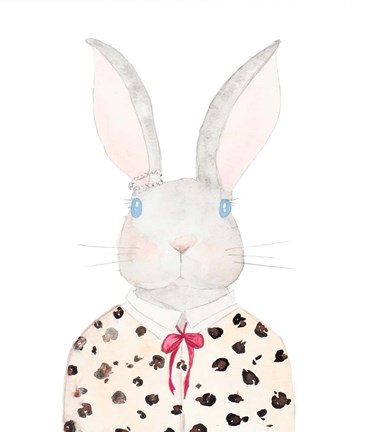 Framed Sweater Rabbit Print