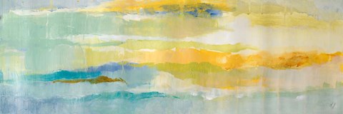 Framed Summer Sea Panel II Print