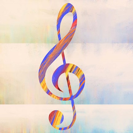 Framed Music Note Print